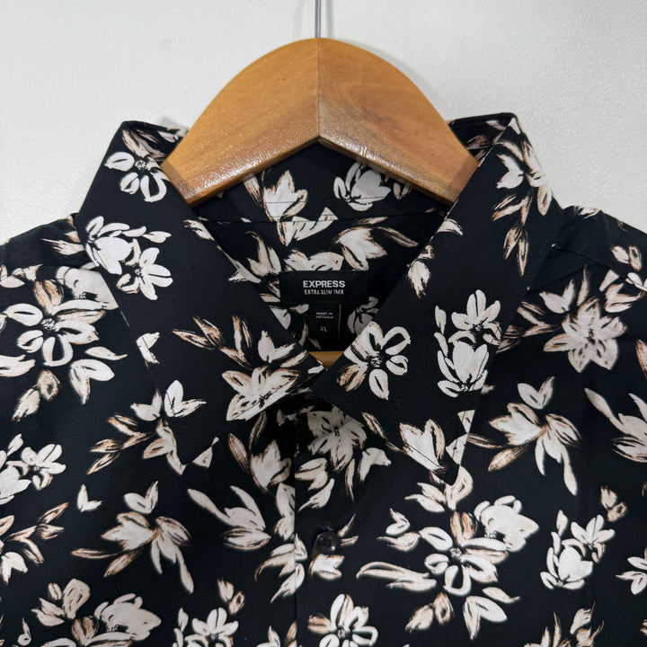 EXPRESS EXTRA SLIM FIT CASUAL COTTON SHIRT WITH STRETCH