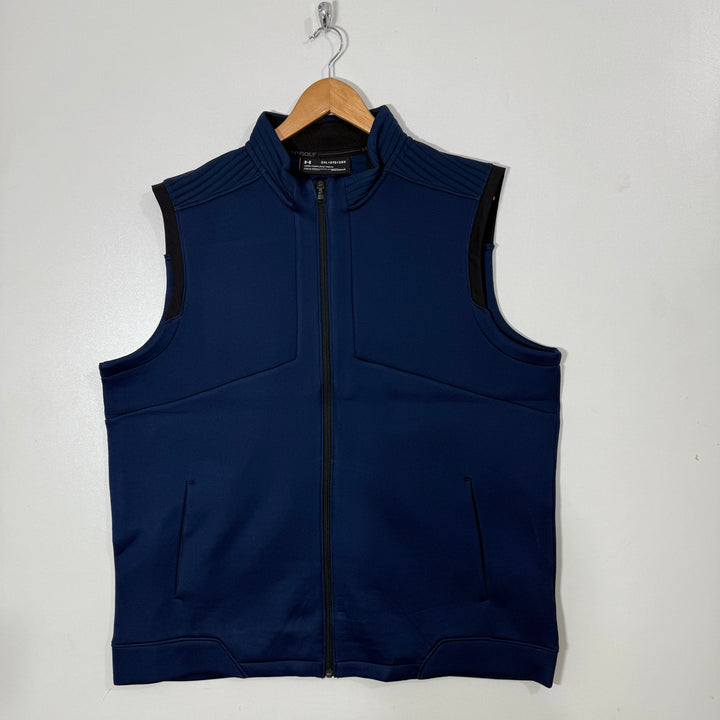 UNDER ARMOUR COLDGEAR SLEEVES LESS JACKET BLUE COLOUR