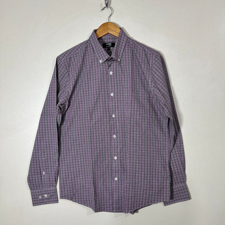 DUNNES BUTTON DOWN CHECKERED SHIRT