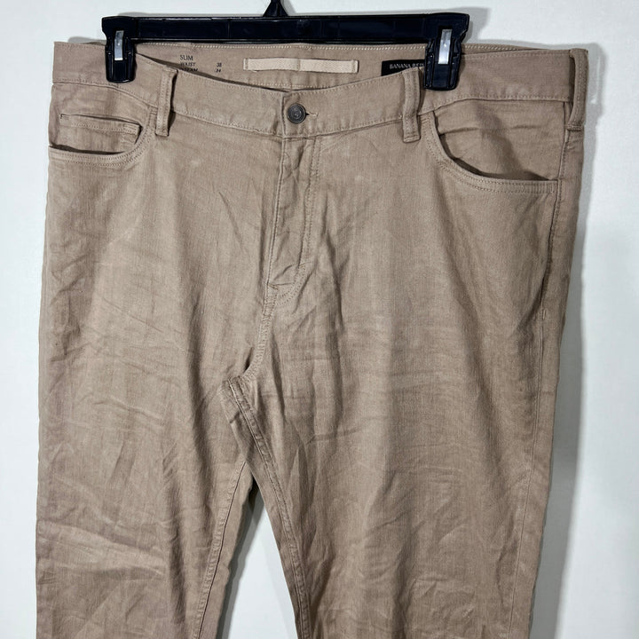BANANA REPUBLIC TRAVELER SLIM FIT LINEN PANT