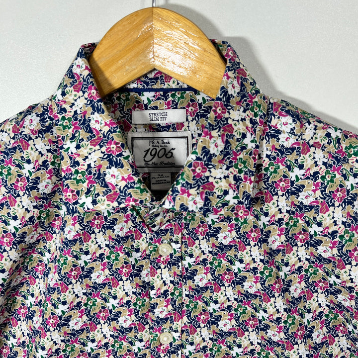 JOS A BANK SLIM FIT CASUAL COTTON SHIRT WITH STRETCH
