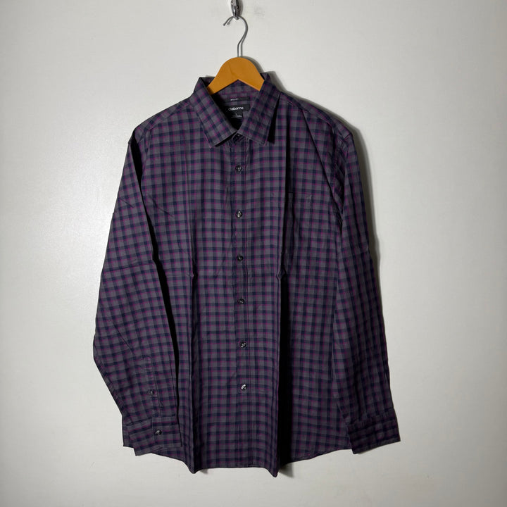 CLAIBORNE COTTON CHECKERED SHIRT
