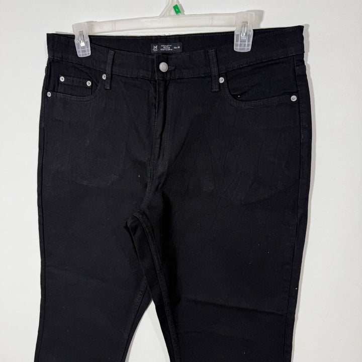 MEMBERS MARK STRAIGHT FIT DENIM PANT WITH STRETCH BLACK COLOUR