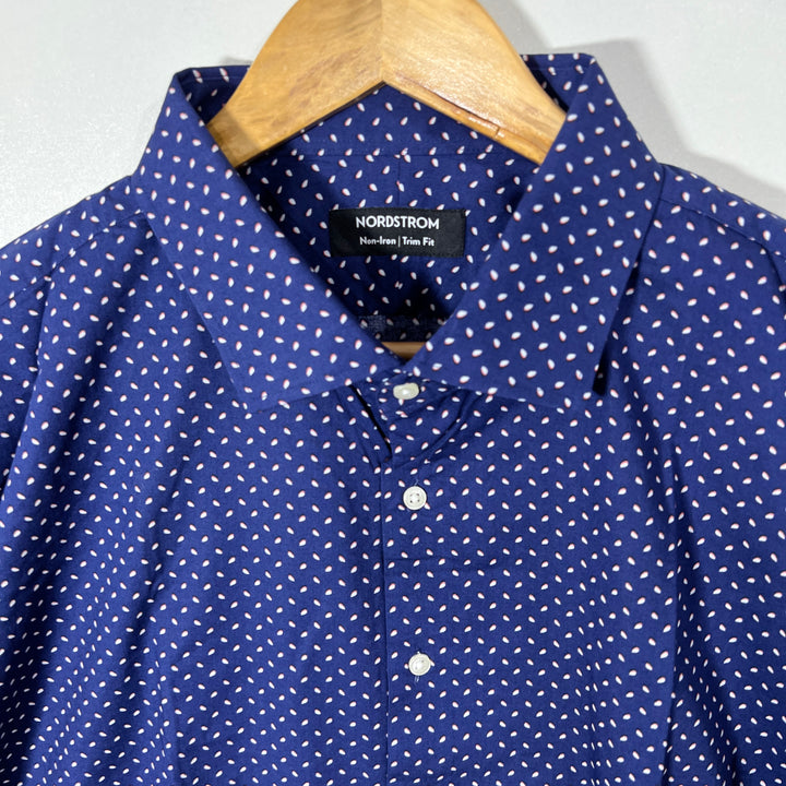 NORDSTROM NON IRON TRIM FIT CASUAL COTTON SHIRT