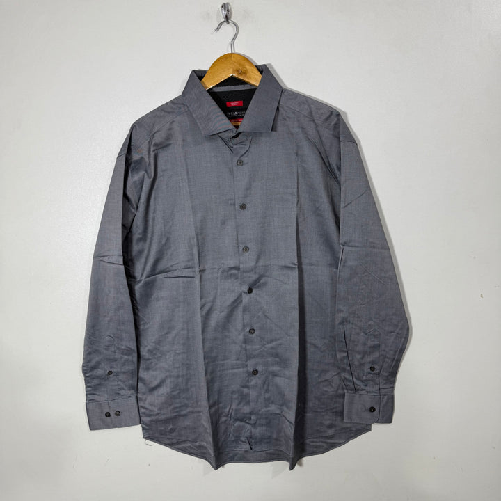 KENNETH COLE SLIM FIT NON IRON COTTON FORMAL SHIRT GREY COLOUR