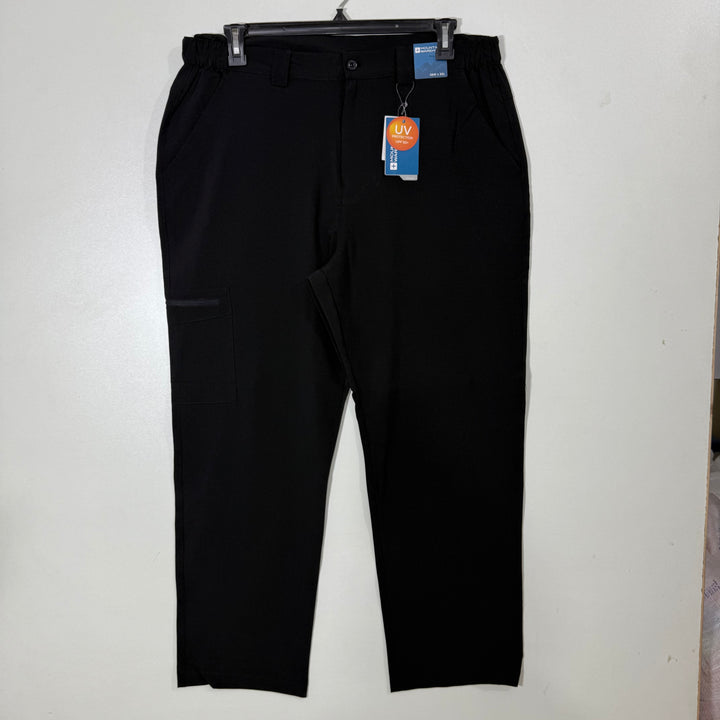 MOUNTAIN WEARHOUSE MULTIPLE POCKETS LIGHT WEIGHT QUICK DRYING ELASTIC WAISTBAND LOOSE FIT CASUAL PANT BRAND NEW BLACK COLOUR
