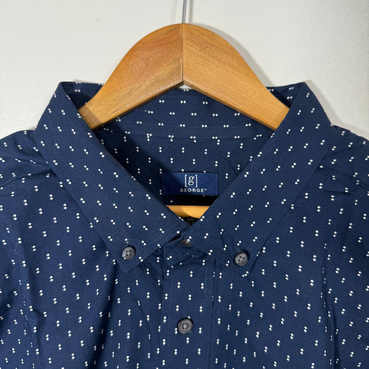 GEORGE CLASSIC FIT BUTTON DOWN CASUAL COTTON SHIRT