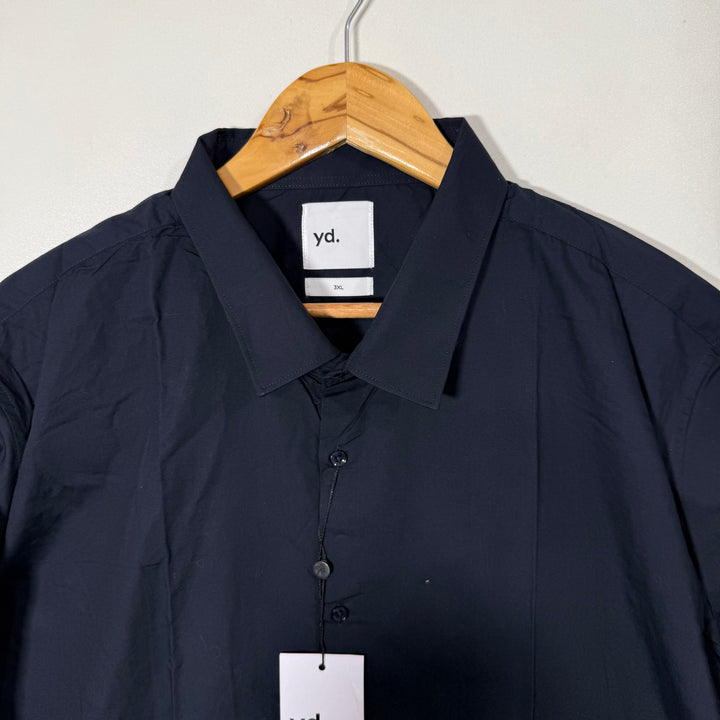 YD BUTTON DOWN COTTON  SHIRT BRAND NEW WITH STRETCH BLUE COLOUR
