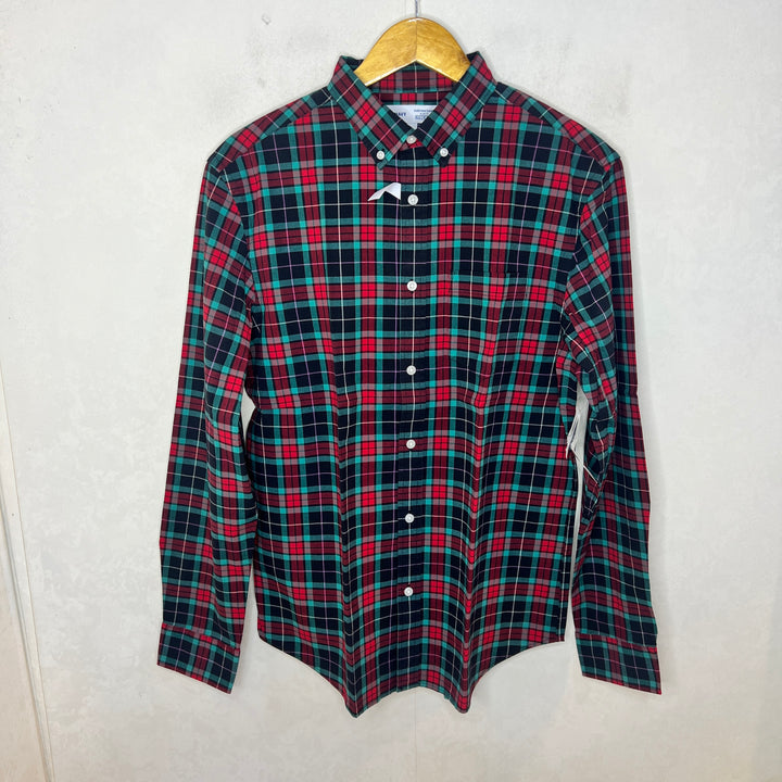 OLD NAVY SLIM FIT BUILT IN FLEX BUTTON DOWN CASUAL COTTON SHIRT BRAND NEW
