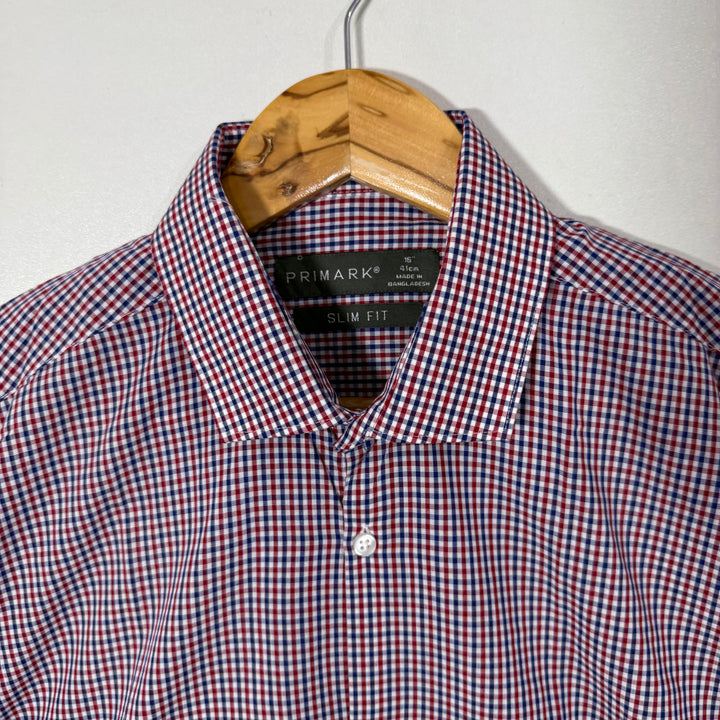 PRIMARK SLIM FIT COTTON CHECKERED SHIRT