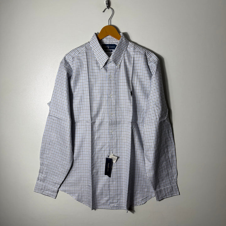 RALPH LAUREN POLO BUTTON DOWN COTTON CHECKERED SHIRT BRAND NEW
