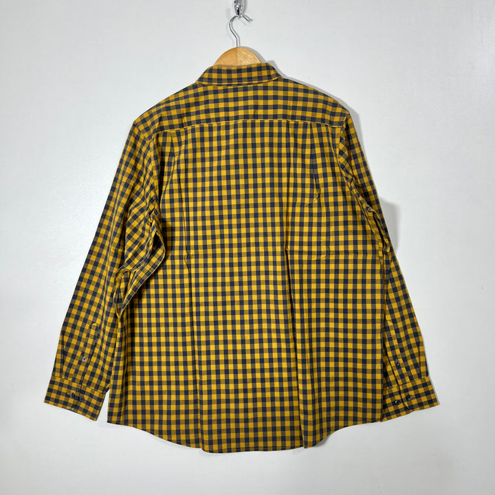 GEORGE BUTTON DOWN CHECKERED COTTON SHIRT