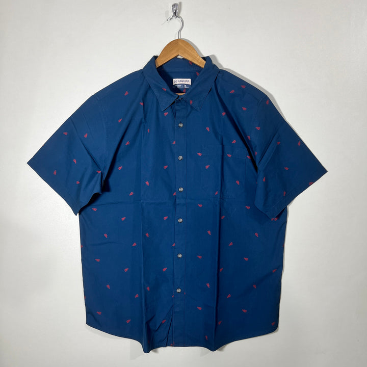 MAGELLAN OUTDOOR BUTTON DOWN HALF SLEEVES SHIRT