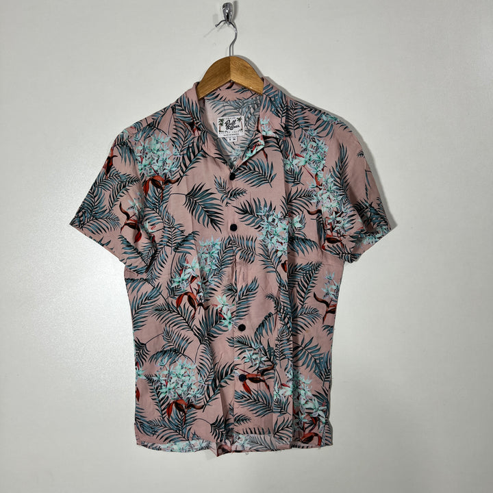 PULL & BEAR SAFARI COLLAR HALF SLEEVES HAWAI SHIRT