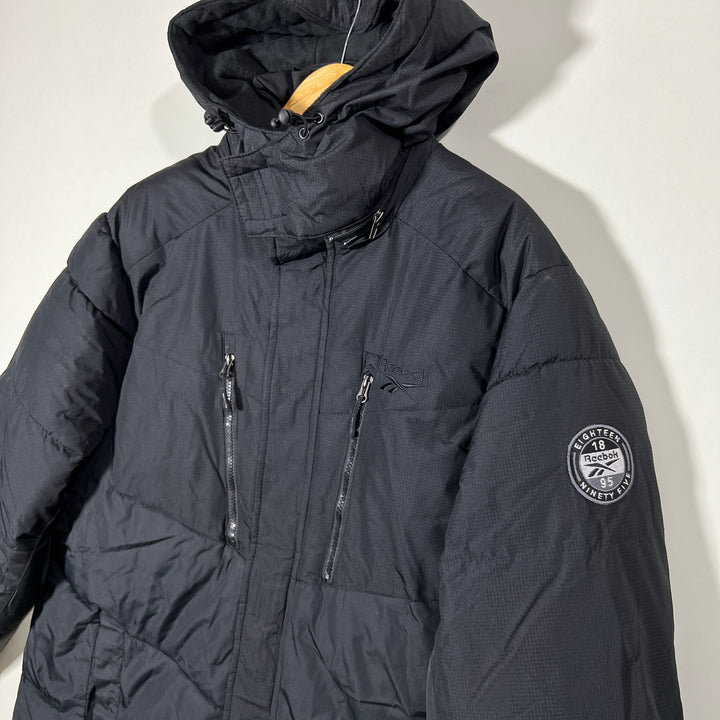 REEBOK PUFFER JACKET WITH DETACHABLE HOOD