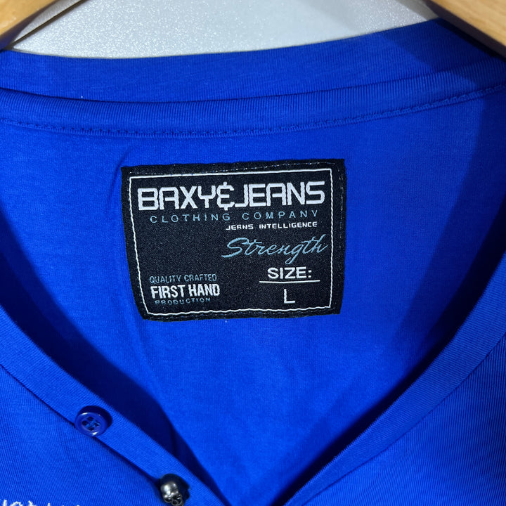 BAXY & JEANS V NECK COTTON TSHIRT