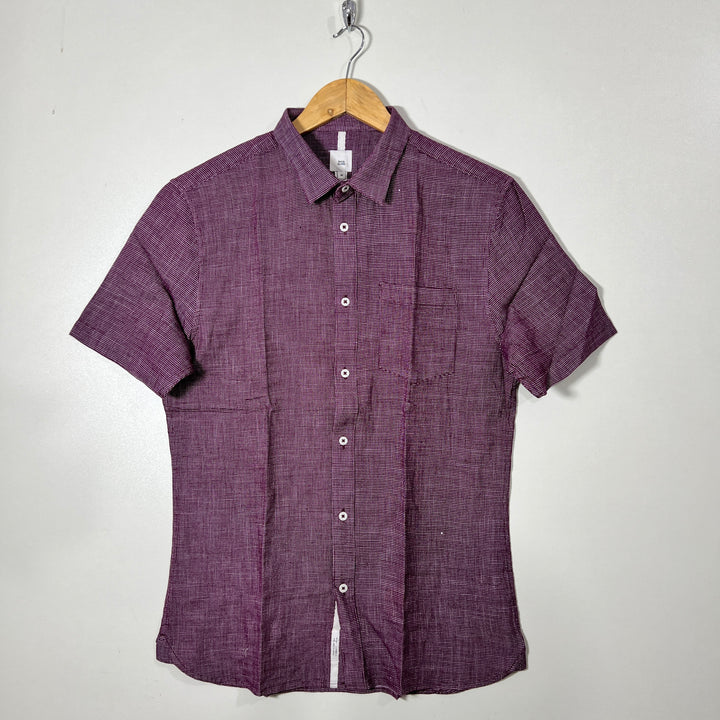 RIVER ISLAND BUTTON DOWN HALF SLEEVES COTTON SHIRT