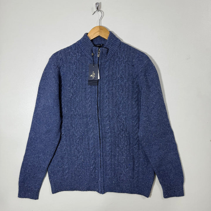 LLOYDS KNITWEAR FULL ZIP WOOL SWEATER BRAND NEW