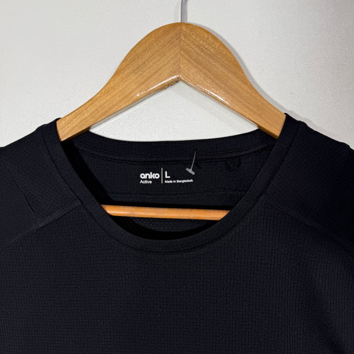 ANKO ACTIVE RUNNING SPORT TSHIRT BLACK COLOUR