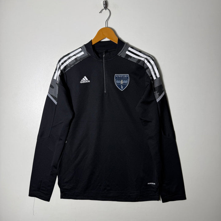 ADIDAS PRIMEBLUE HALF ZIP SPORT PULLOVER BLACK COLOUR