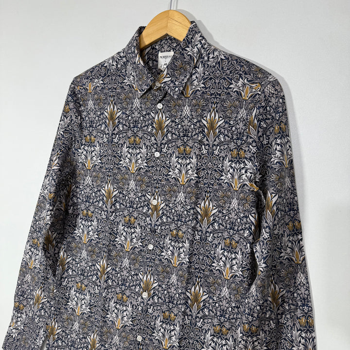 MORRIS & CO PRINTED CASUAL LAWN COTTON SHIRT
