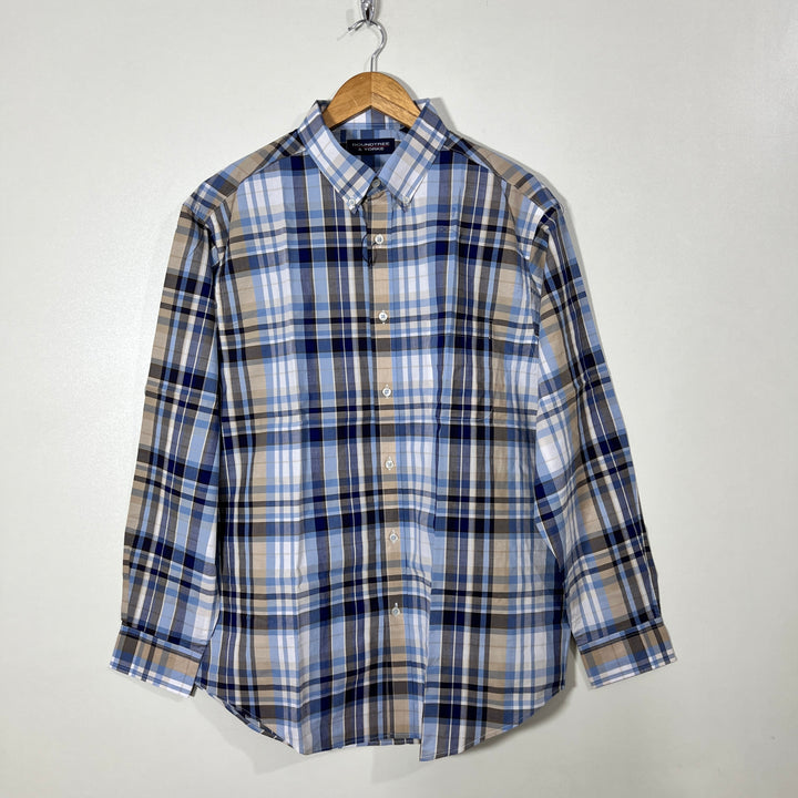 ROUND TREE &YORKE BUTTON DOWN CASUAL COTTON SHIRT