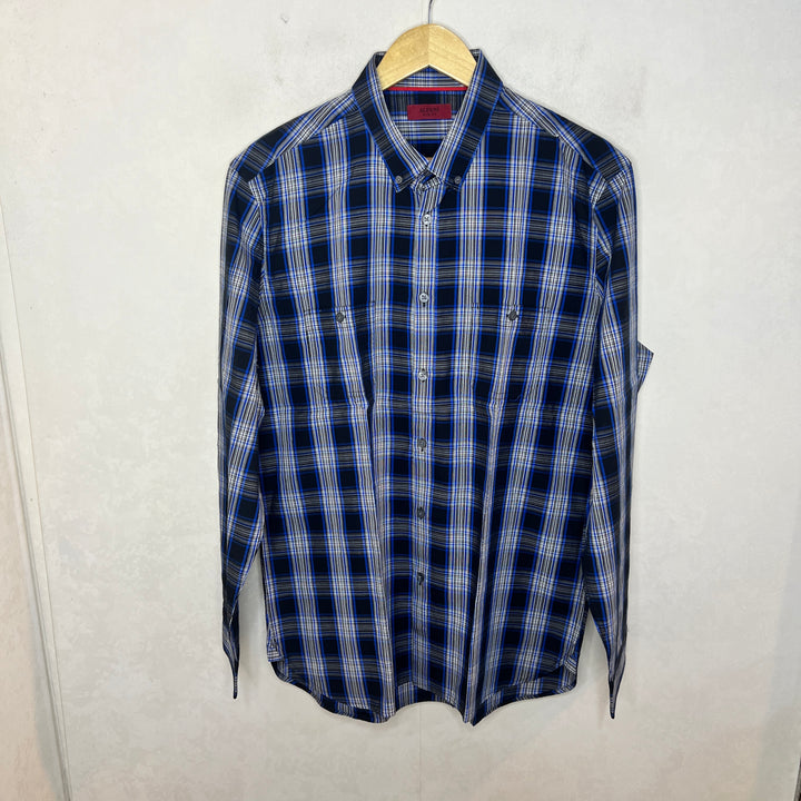 ALFANI SLIM FIT BUTTON DOWN CASUAL COTTON SHIRT