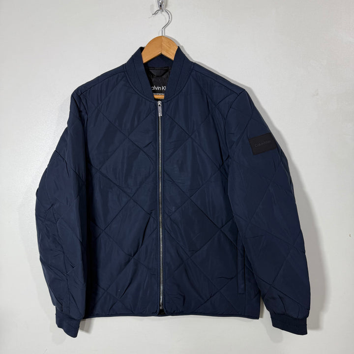 CALVIN KLEIN BEN COLLAR QUILTED JACKET BLUE COLOUR