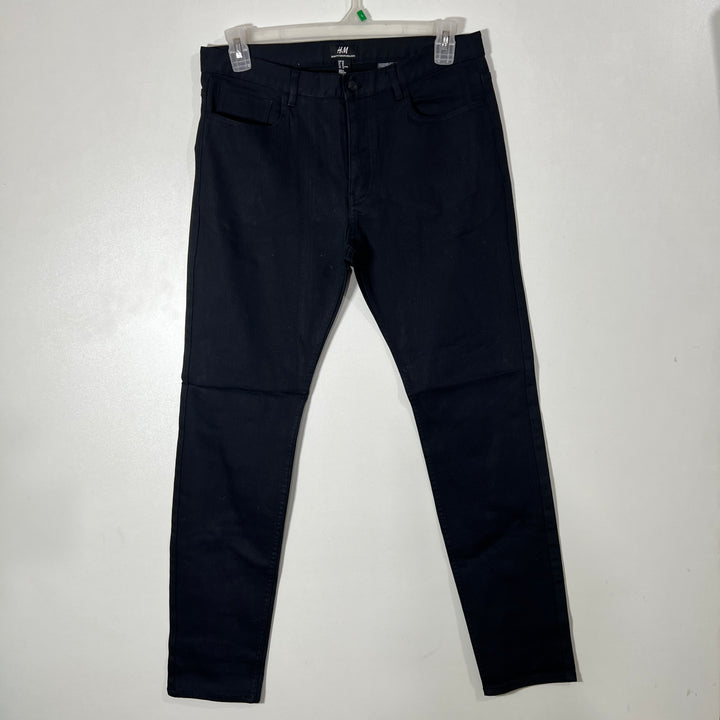 H&M SLIM FIT DENIM PANT WITH STRETCH BLACK COLOUR