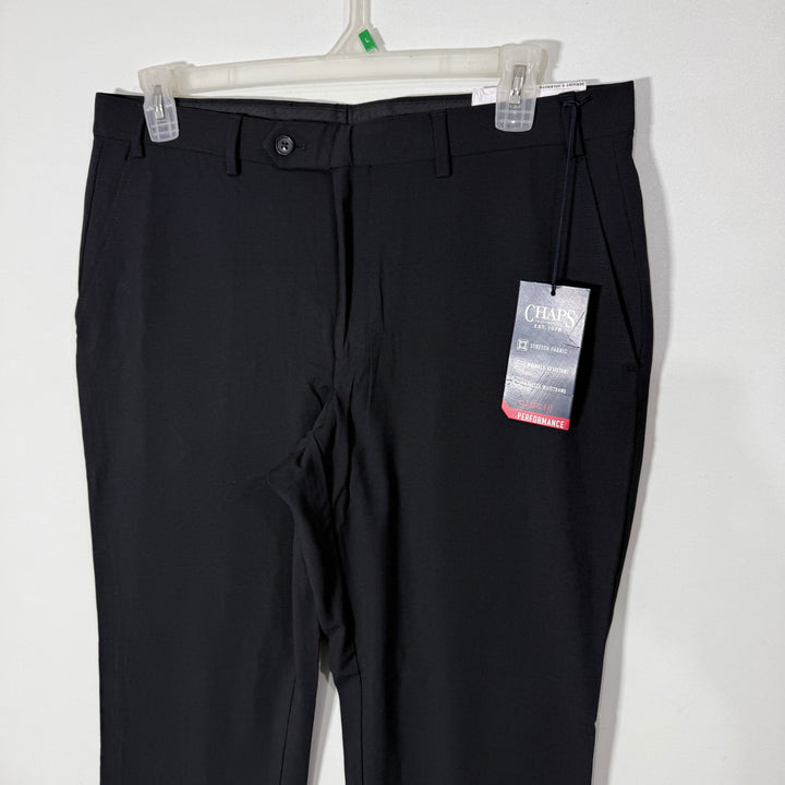 CHAPS STRAIGHT FIT TEXTURED PANT BRAND NEW BLACK COLOUR