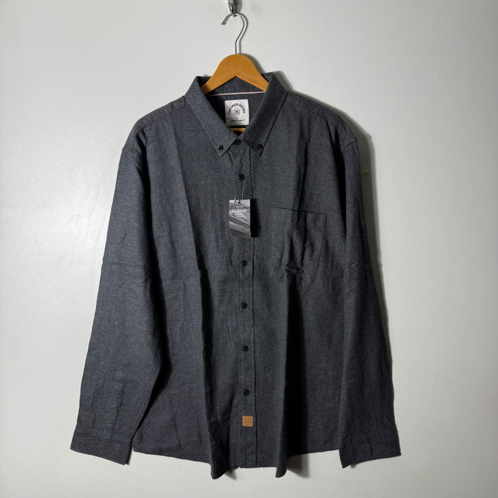 CUSTOMIZED VERSION BUTTON DOWN FLANNEL COTTON SHIRT BRAND NEW GREY COLOUR