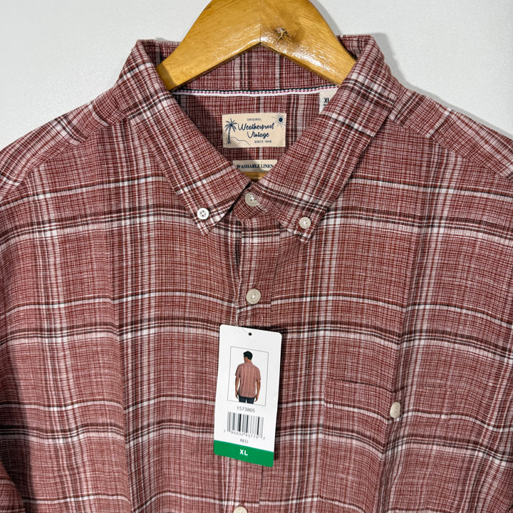 WEATHERPROOF VINTAGE HALF SLEEVES COTTON SHIRT BRAND NEW