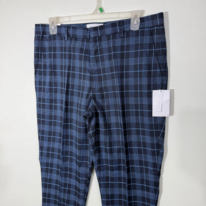 YD SLIM FIT CHECKERED DRESS PANT BRAND NEW WITH STRETCH