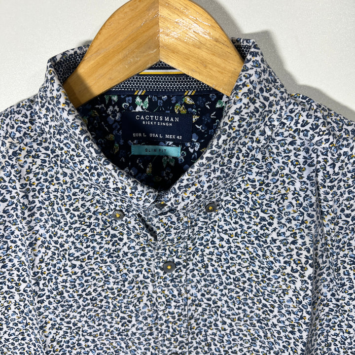 CACTUS MAN BUTTON DOWN HALF SLEEVES SHIRT