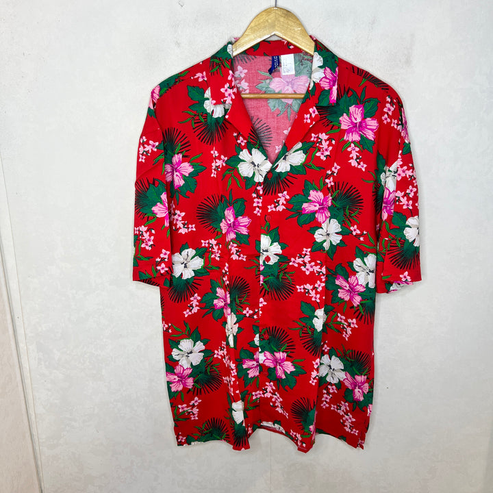 DIVIDED BY H&M SAFARI COLLAR HALF SLEEVES HAWAI SHIRT