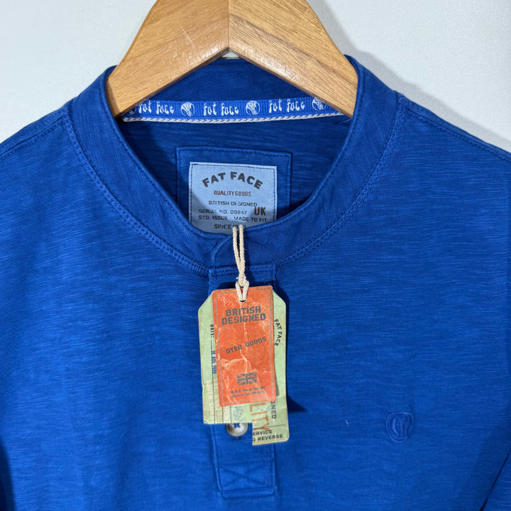 FAT FACE HENLEY COLLAR LONG SLEEVES COTTON SHIRT BRAND NEW