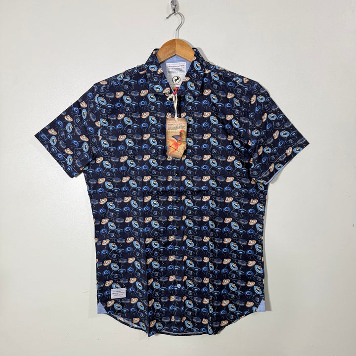 A FISH NAMED FRED HALF SLEEVES CASUAL COTTON SHIRT BRAND NEW