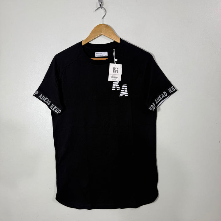BERSHKA COTTON TSHIRT BRAND NEW BLACK COLOUR