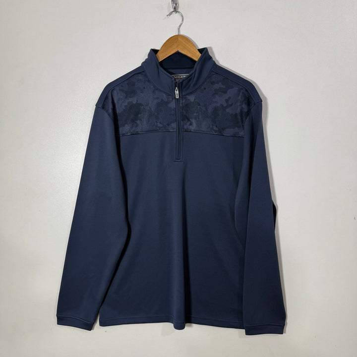 PEBBLE BEACH DRY LUXE PERFORMANCE HALF ZIP SPORT PULLOVER