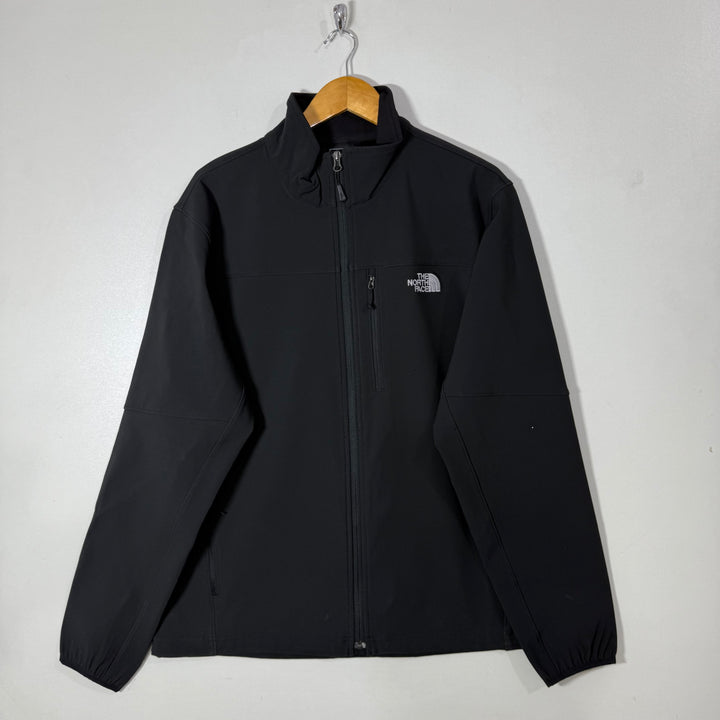 THE NORTH FACE SOFT SHELL WINDBREAKER JACKET INNER FLEECE BLACK COLOUR