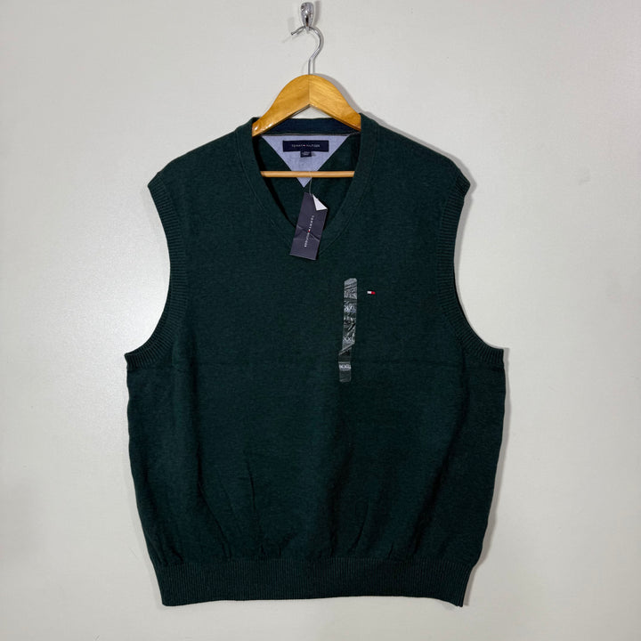 TOMMY HILFIGER COTTON SLEEVES LESS SWEATER BRAND NEW