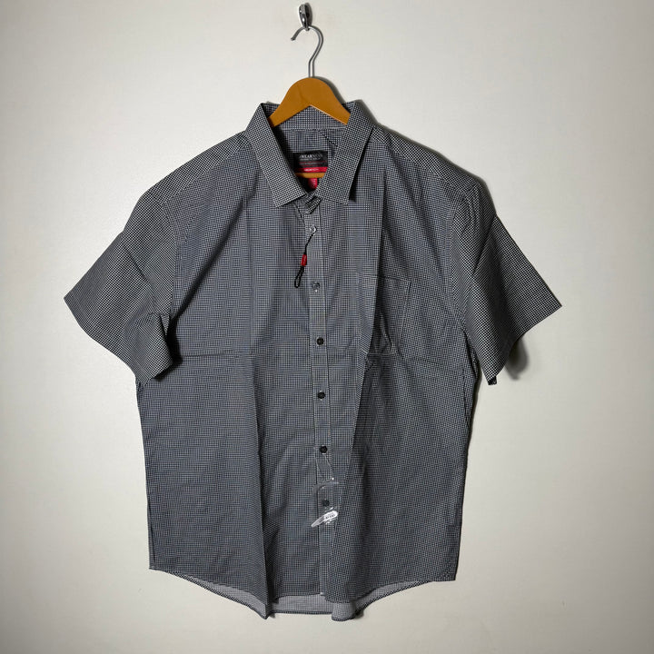 KENNETH COLE SLIM FIT HALF SLEEVES COTTON CHECKERED SHIRT BRAND NEW