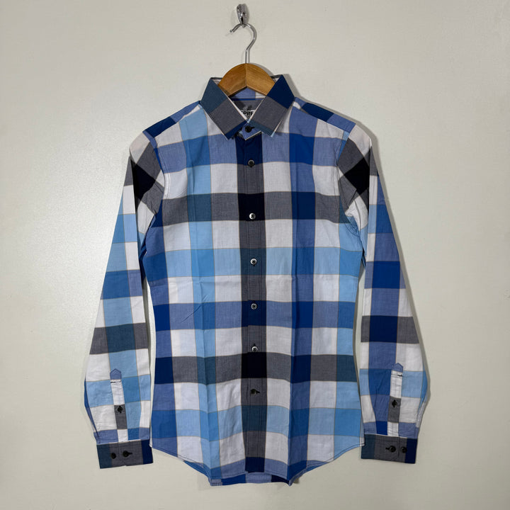 EXPRESS EXTRA SLIM FIT COTTON CHECKERED SHIRT BRAND NEW