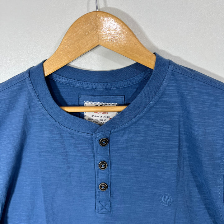 FAT FACE HENLEY COLLAR COTTON TSHIRT