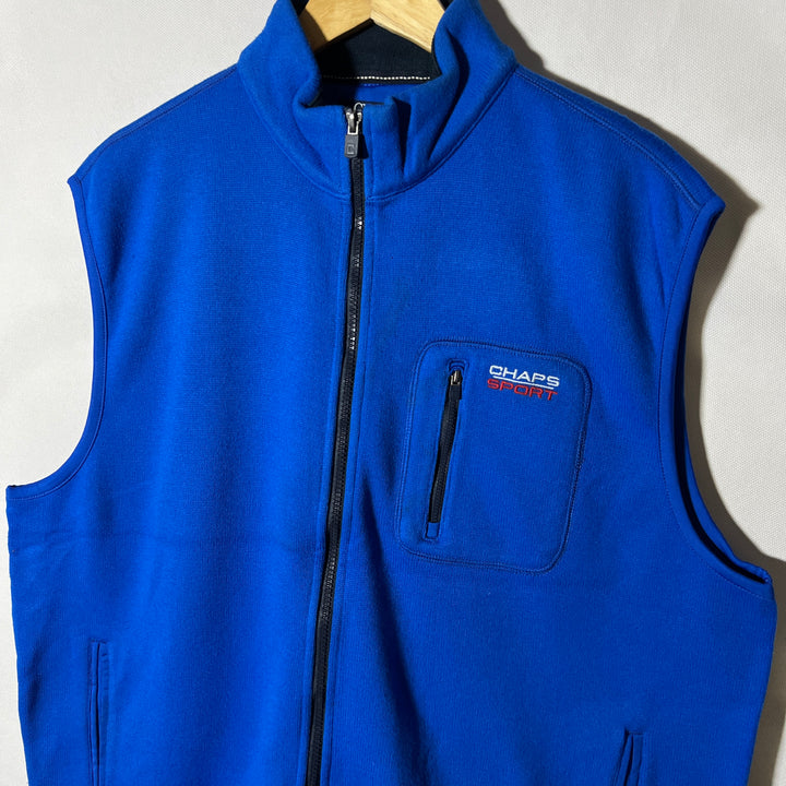 CHAPS SPORT SLEEVES LESS FLEECE JACKET