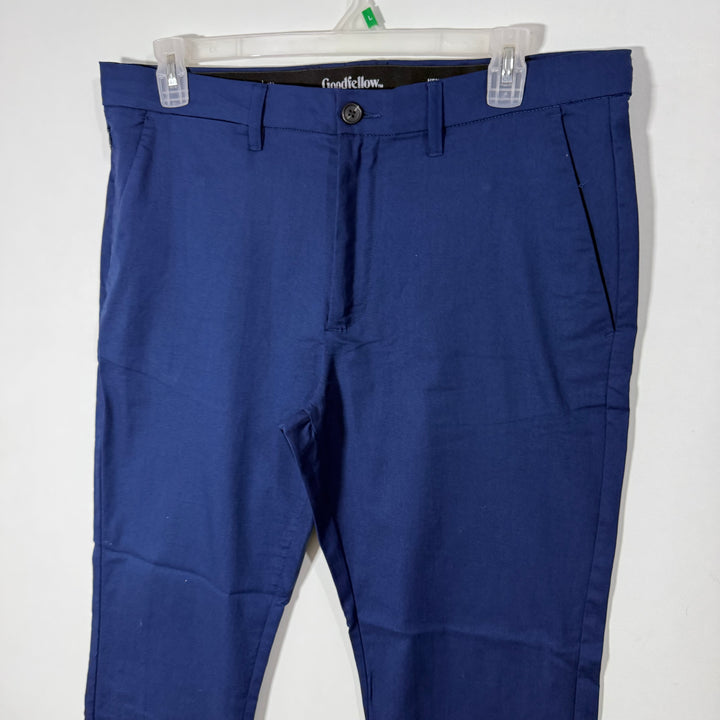 GOOD FELLOW &CO WRINKLE RESISTANT MOISTURE WICKING QUICK DRY STRAIGHT FIT PERFORMANCE PANT WITH STRETCH BLUE COLOUR