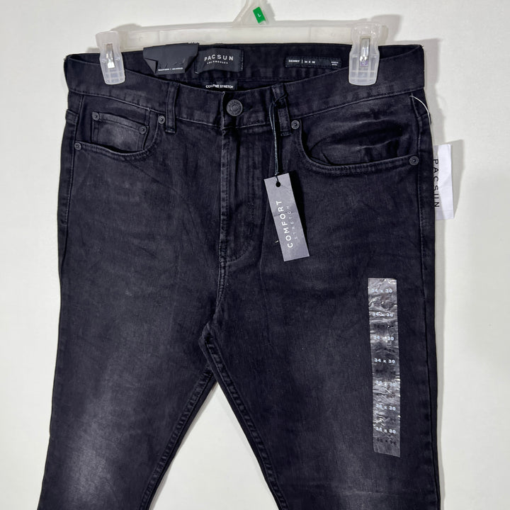 PACSIN SKINNY FIT DENIM PANT BRAND NEW WITH STRETCH DARK GREY