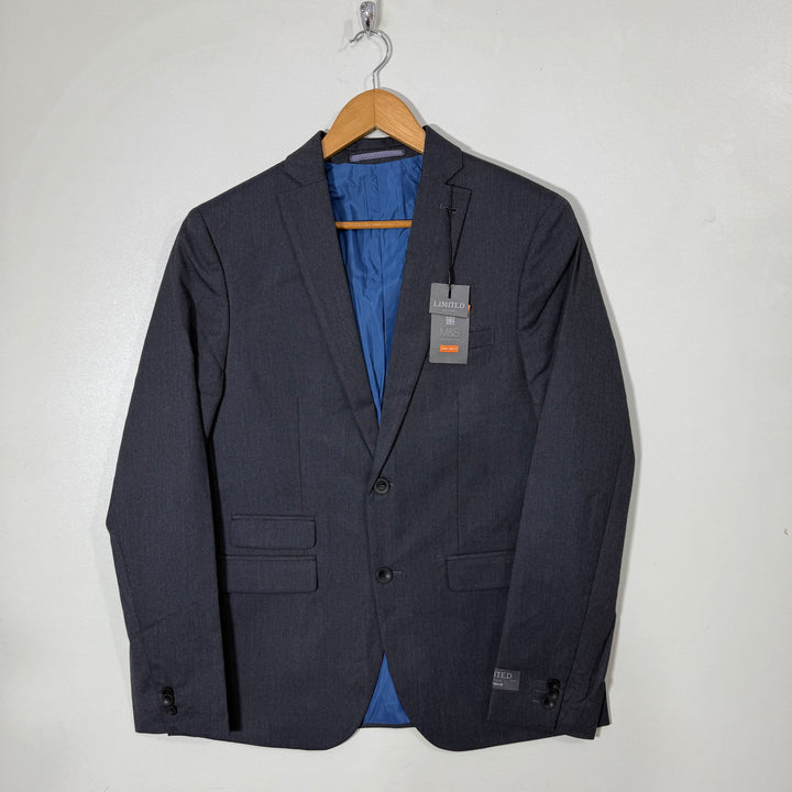 MARKS & SPENCER LIMITED EDDITION SUPER SLIM FIT TEXTURED JACKET BRAND NEW CHARCOAL GREY COLOUR