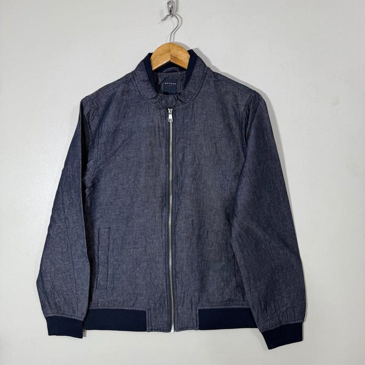DEVRED BEN COLLAR COTTON LINEN  BOMBER JACKET