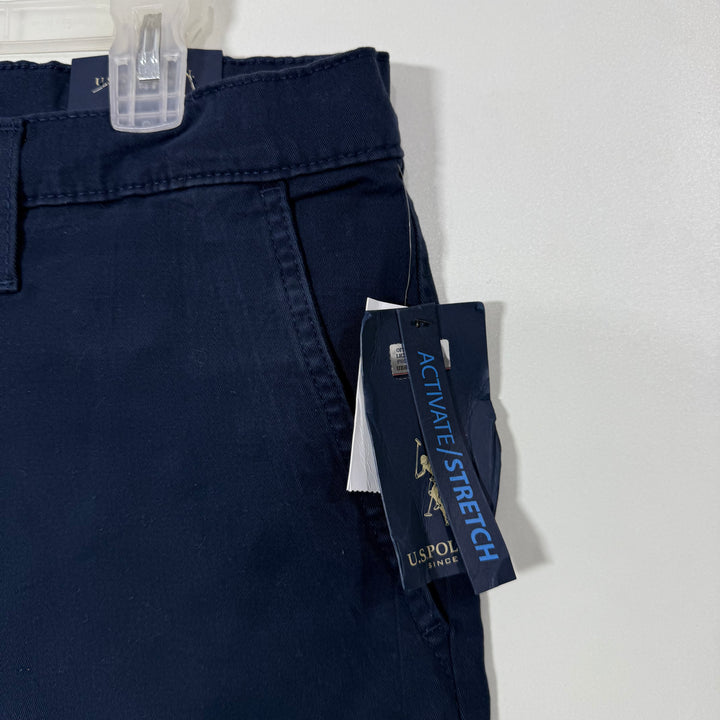 US POLO ASSN ACTIVE STRETCH COTTON CHINO SHORT BRAND NEW BLUE COLOUR